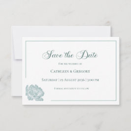 Elegant Calligraphy Sage Green Floral Wedding Save The Date