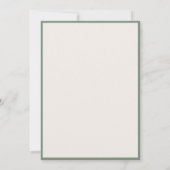 Elegant Calligraphy Sage Green Old Money Wedding Kaart (Achterkant)