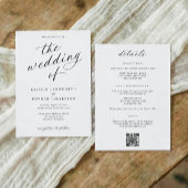 Elegant Calligraphy Script All in One Wedding Kaart