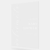 Elegant Calligraphy Script Baby shower Welkom Acryl Bord (Hoek)