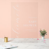 Elegant Calligraphy Script Baby shower Welkom Acryl Bord (Huwelijk)