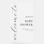 Elegant Calligraphy Script Baby shower Welkom Acryl Bord (Hoek)