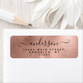 Elegant Calligraphy Script Black Name Roos Gold Etiket (Insitu)