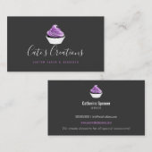 Elegant Calligraphy Script Cupcake Baker Visitekaartje (Voorkant / Achterkant)