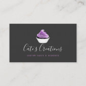 Elegant Calligraphy Script Cupcake Baker Visitekaartje (Voorkant)