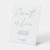 Elegant Calligraphy Script Dessert Station Wedding Reclamebord Met Voetstuk