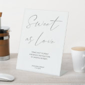 Elegant Calligraphy Script Dessert Station Wedding Reclamebord Met Voetstuk (Insitu)