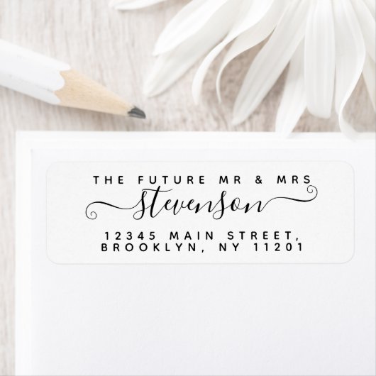 Elegant Calligraphy Script Future MR MRS Wedding Etiket (Insitu)