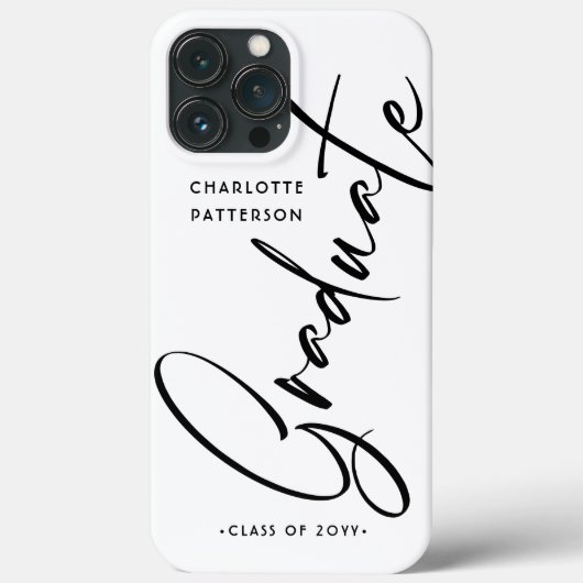 Elegant Calligraphy Script Graduation Graduate Case-Mate iPhone Case (Achterkant)