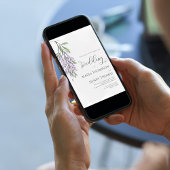 Elegant Calligraphy Script Lavender Wedding Kaart