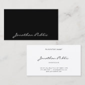 Elegant Calligraphy Script Minimalist Sjabloon Visitekaartje (Voorkant / Achterkant)