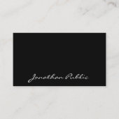 Elegant Calligraphy Script Minimalist Sjabloon Visitekaartje (Voorkant)
