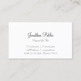 Elegant Calligraphy Script Minimalist Sjabloon Visitekaartje