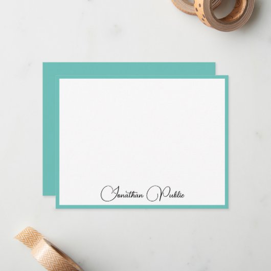 Elegant Calligraphy Script Name Sjabloon (Voorkant / Achterkant in situ)