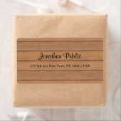 Elegant Calligraphy Script Name Text Wood Shipping Etiket (Insitu)