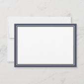 Elegant Calligraphy Script Navy Blue Wedding RSVP Kaartje (Achterkant)