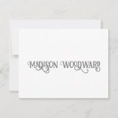 Elegant Calligraphy Script Note Card Notitiekaartje (Voorkant)