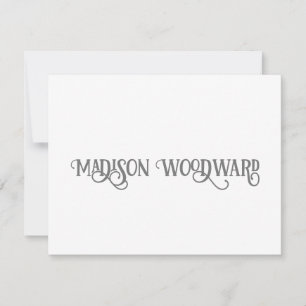 Elegant Calligraphy Script Note Card Notitiekaartje