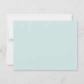 Elegant Calligraphy Script Pastel Blue Note Card Notitiekaartje (Achterkant)
