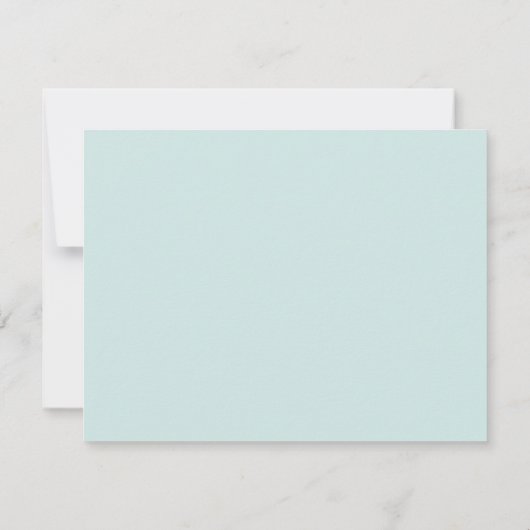Elegant Calligraphy Script Pastel Blue Note Card Notitiekaartje (Achterkant)
