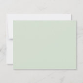 Elegant Calligraphy Script Pastel Green Notitiekaartje (Achterkant)