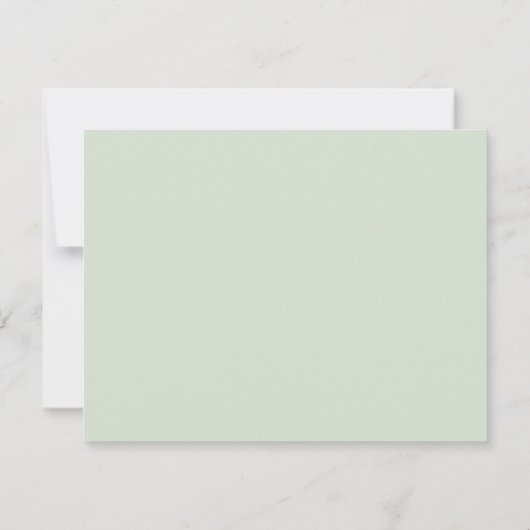 Elegant Calligraphy Script Pastel Green Notitiekaartje (Achterkant)
