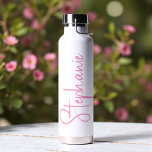 Elegant Calligraphy Script Personalized Name Waterfles<br><div class="desc">Elegant Calligraphy Script Personalized Name Water Bottle features your custom name in elegant calligraphy script. Perfect as personalized gifts for family and friends for Christmas and birthdays or as favors for weddings and events. Add a personalized touch to custom corporate gifts and more. Designed by ©2025 Evco Studio www.zazzle.com/store/evcostudio</div>