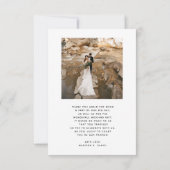 Elegant Calligraphy Script Photo Chic Wedding Bedankkaart (Achterkant)