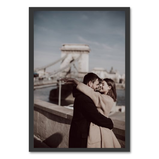 Elegant Calligraphy Script Photo Gold Wedding Kaart (Achterkant)