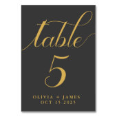 Elegant Calligraphy Script Photo Gold Wedding Kaart (Voorkant)