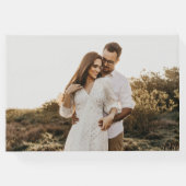 Elegant Calligraphy Script Photo Wedding Gastenboek (Achterkant)