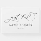 Elegant Calligraphy Script Photo Wedding Gastenboek (Voorkant)