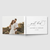 Elegant Calligraphy Script Photo Wedding Gastenboek (Volledig)