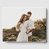 Elegant Calligraphy Script Photo Wedding Gastenboek (Achterkant)