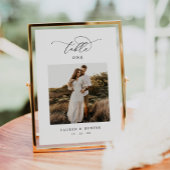 Elegant Calligraphy Script Photo Wedding Kaart