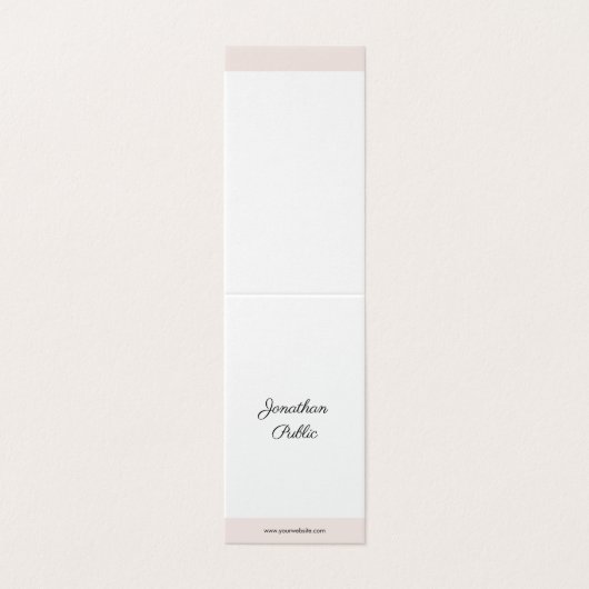 Elegant Calligraphy Script Professional Modern Visitekaartje (Buitenkant ongevouwen)