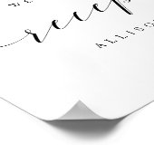 Elegant Calligraphy Script Reception Welcome Sign Poster (Hoek)