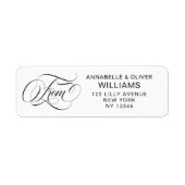 Elegant Calligraphy Script Return Address Labels (Voorkant)