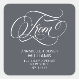 Elegant Calligraphy Script Return Address Labels