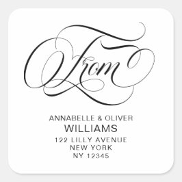 Elegant Calligraphy Script Return Address Labels