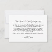 Elegant Calligraphy Script Simple Photo Wedding Bedankkaart (Achterkant)