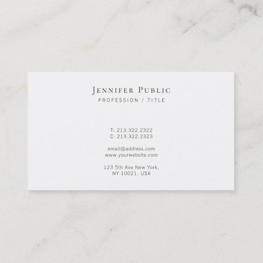 Elegant Calligraphy Script Template Professional Visitekaartje (Achterkant)