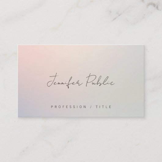 Elegant Calligraphy Script Template Professional Visitekaartje (Voorkant)