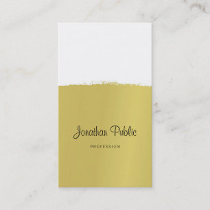Elegant Calligraphy Script Trendy Gold Luxury Visitekaartje
