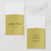 Elegant Calligraphy Script Trendy Gold Luxury Visitekaartje (Voorkant / Achterkant)
