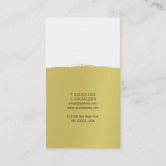 Elegant Calligraphy Script Trendy Gold Luxury Visitekaartje (Achterkant)