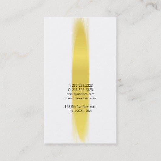 Elegant Calligraphy Script Trendy Gold Plain Luxe Visitekaartje (Achterkant)