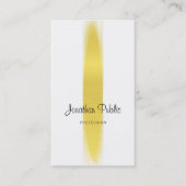 Elegant Calligraphy Script Trendy Gold Plain Luxe Visitekaartje (Voorkant)