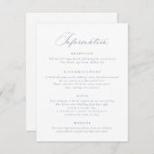 Elegant Calligraphy Script Weddeninformatie Kaart (Voorkant / Achterkant)