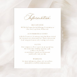 Elegant Calligraphy Script Weddeninformatie Kaart
